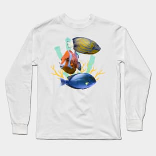 Colorful Marine Fish, Nice design for Marine Fish Keeper Long Sleeve T-Shirt